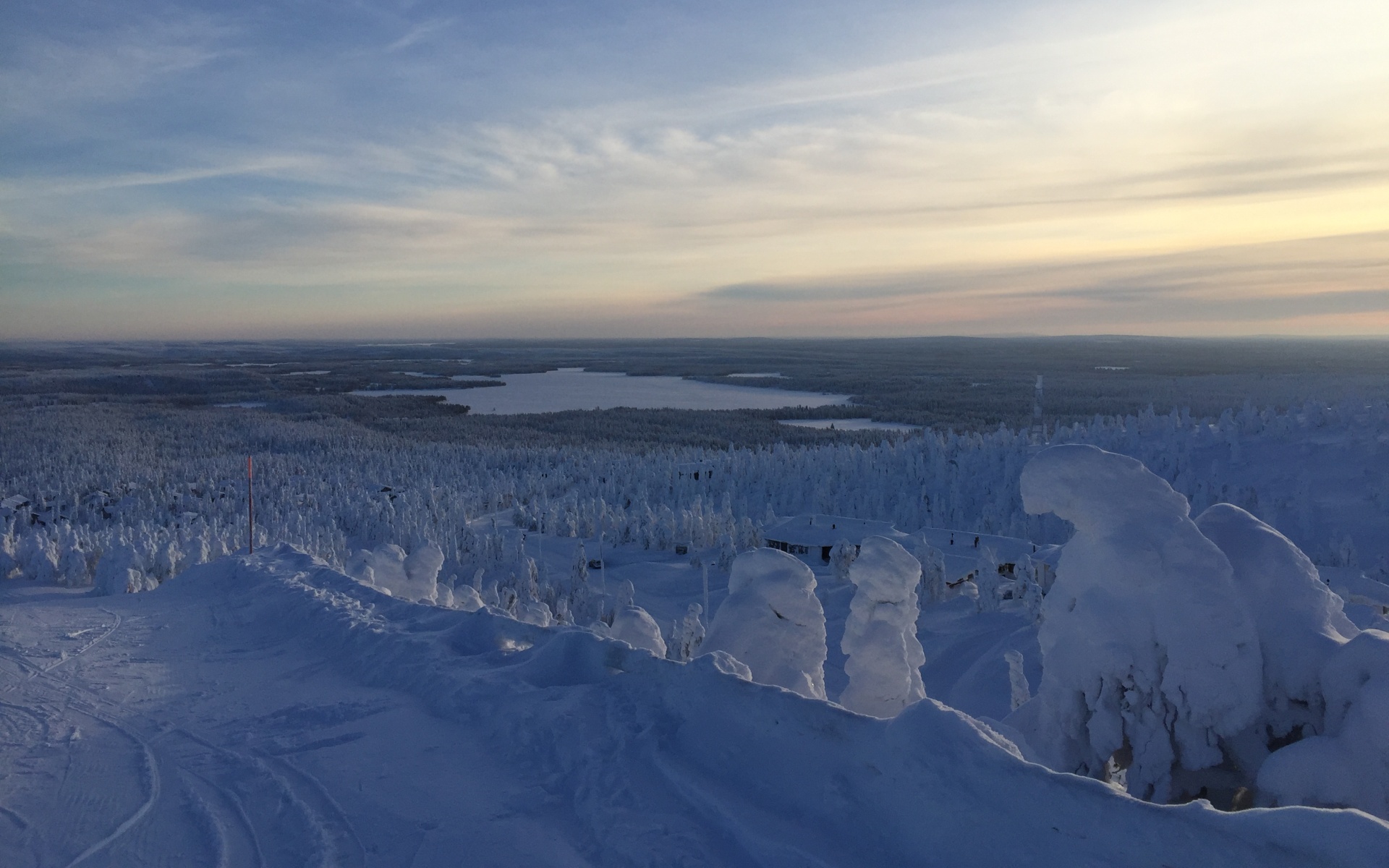 Finnland, Skipiste, Schnee, Stimmung